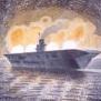 Le HMS Ark Royal en plein combat, Eric Ravilious, IWM ART LD 284