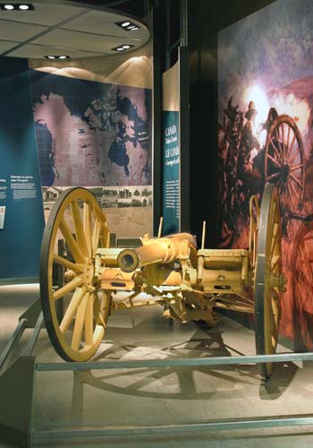 Boer War Photo, 12-pounder field gun in the collection of the Canadian War Museum. This is the No. 5 Gun actually used by 