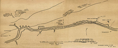 Cartes de la guerre des Boers - Carte de la bataille de Paardeberg indiquant les positions de la XIXe Brigade au 20 fvrier 1900. Credit:  CWM 19880069-145