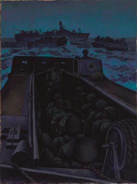 Landing Craft Assault off Southern FrancePainted by Alex Colville in 1944