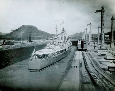 HMCS Ontario in the Panama Canal