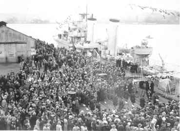 Commissioning of HMCS Fraser, February 1937