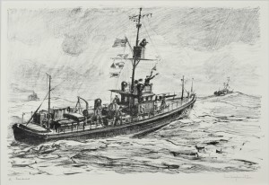 Minesweepers at Sea