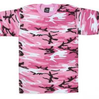 Kids t-shirt pink camo:: T-shirt enfant de couleur camouflage rose