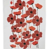 Poppy Red Tea Towel:: Serviette