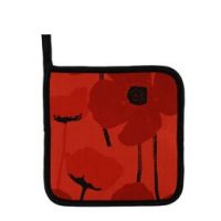 Poppy Red Potholder:: Sous-plat en tissu aux coquelicots rouges