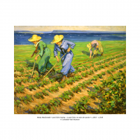 Land Girls Hoeing by Manly MacDonald from the Beaverbrook Collection of the Canadian War Museum