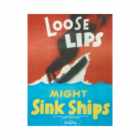 Loose lips might sink ships by Ess Argee from the Beaverbrook collection of the Canadian War Museum