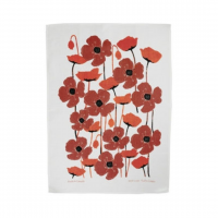 Poppy Red Tea Towel