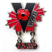 WWII Victory 75th Anniversary Lapel Pin Details