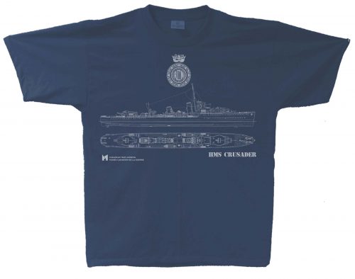 HMS Crusader Blue Print T-Shirt