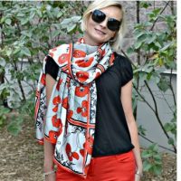 Poppy Silk Scarf