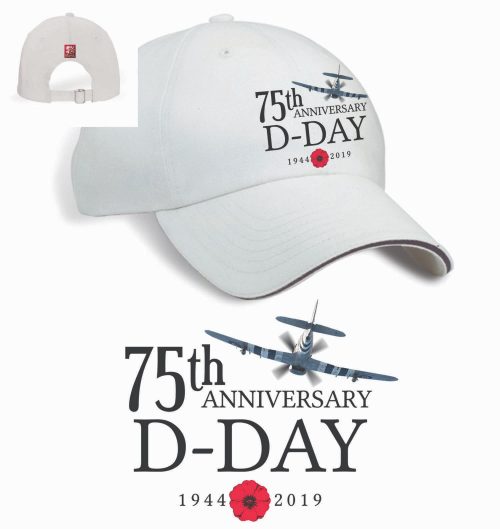 D-Day 75th Anniversary White Baseball Cap