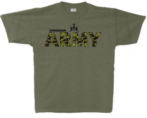 Canadian Army Heather Military Green T-Shirt