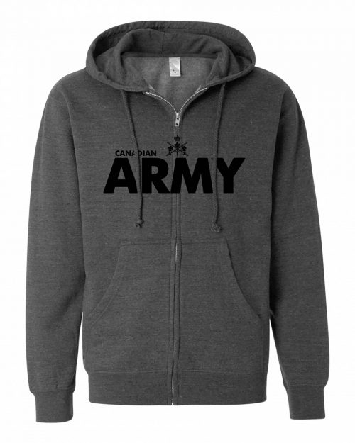 Canadian Army Heather Charcoal Full Zip Hoody