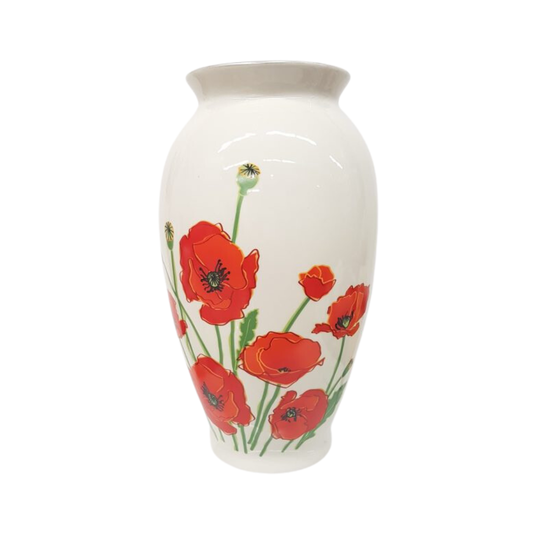 Poppy Vase, 10.5″ high – Canadian War Museum Boutique