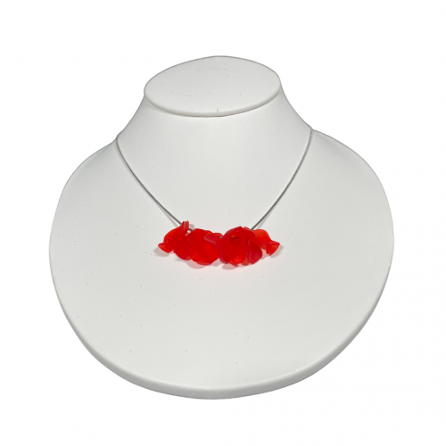 Poppy petal necklace