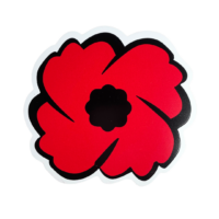 Poppy magnet for car or refrigerator