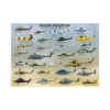 Military Helicopters Puzzle 1000 pieces showcasing 25 helicopters
