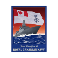 Print Royal Canadian Navy Aqueous ink on premium paper.