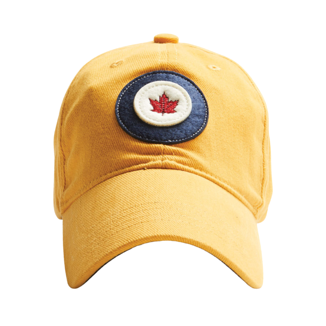 102575_CAP-VINTAGE CREST CAP (YELLOW) Burnt yellow RCAF cap