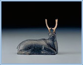 Kneeling Caribou with Antlers - 
Collection: James Houston - S2001-8025 - CD2001-315-007