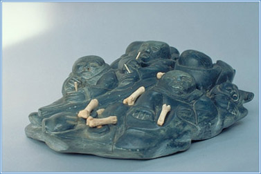 Family Sewing and Building a Kayak - 
Collection: James Houston - S99-11239