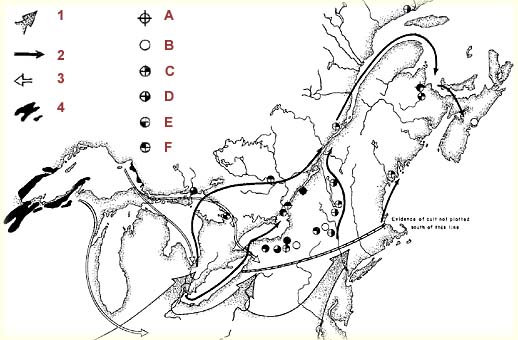 Carte V - Expansion vers l'est du complexe mortuaire adnien