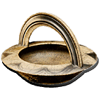 Low raku basket form