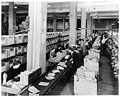 Conveyor belt with packages, 1948.