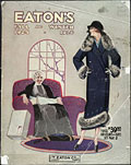 Fur-trimmed clothing, Eaton's Fall
Winter 1925-26, cover.