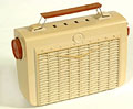 Plastic portable radio, model P-233,
RCA Victor, 1956.
