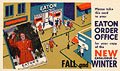 Postcard promoting Eaton's catalogue, 
1945.