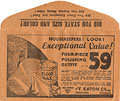 Order-form envelope, Eaton's Wallpaper
Book, 1933.