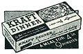 Boîte de Kraft Dinner, Eaton's
Camp
and Cottage Book 1939, p. 13.