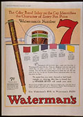 Ad for a Waterman fountain pen, 1928, 
Macleans, September 15, 1928.