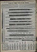 Fountain pens and pen holders, Sears, 
Roebuck & Co Fall 1900, p.142.