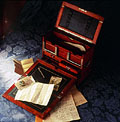 Travel writing case, late 19th 
century.