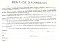First version of the union membership
application form, 1925.