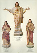 Three Sacred Heart statues by Daprato, 
1929.