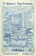 HBC's eleven stores, Hudson's Bay
Company Calgary 1922, cover.
