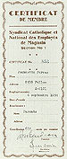 Saleswoman's membership certificate,
1934.