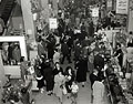 Crowd of shoppers in the store around 
May 15.