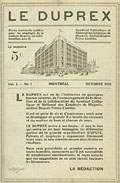Cover of the first issue of Le Duprex
the Dupuis Frères employee monthly.
