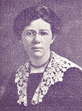 Églantine Phaneuf, president of
the
Association professionnelle des employées de magasin, 1927,