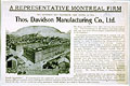 Thomas Davidson Manufacturing Company 
Ltd., Montreal, 1902.