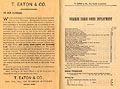 Letter to mail-order patrons, Eaton's 
Fall Winter 1884, inside front cover (reproduction).
