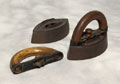 Pair of sad iron bases and handles