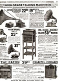 Duke graphophone floor model, Eaton's 
Spring Summer 1910, p.173.