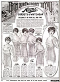 Pretty females and productive
factories, Eaton's Spring Summer 1915, p. 110.